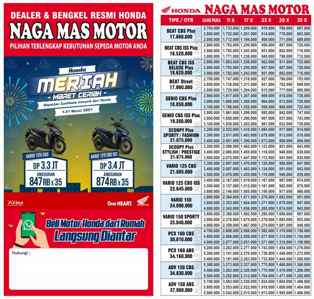 Angsuran Motor Honda Scoopy Solo